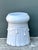 This exquisite vintage Italian-style ceramic stool is a masterclass in Hollywood Regency glamour and whimsical trompe...