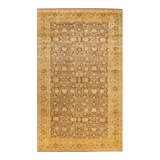 Mogul, One-of-a-Kind Hand-Knotted Area Rug in Brown, 8' 2" x 13' 10" For Sale