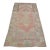 Geometric Medallion Turkish Rug, Low Pile Distressed Antique Rug For Sale