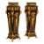 Elegant Louis XV Wood Pedestal With Marble Top, Three Drawers & Bronze Ornaments For Sale