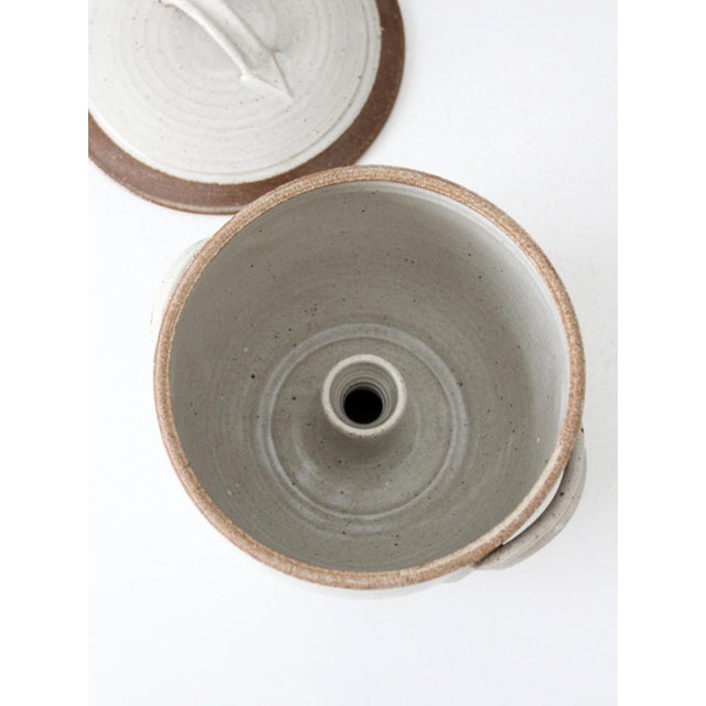 Ceramic Vintage Studio Pottery Steamer Pot For Sale - Image 7 of 12