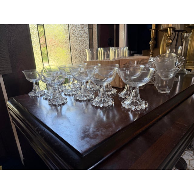 Vintage Bubble Glass Dinnerware Set & Entertaining - 99 pcs For Sale - Image 4 of 12
