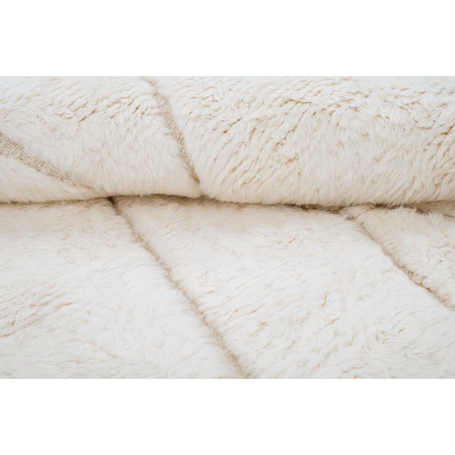 Ivory Hand-Knotted Wool Rug by Azele Studio For Sale - Image 8 of 12