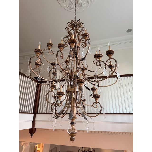 French Large Foyer Chandelier For Sale - Image 3 of 7