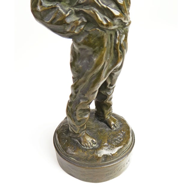 Brown 19th Century French Patinated Bronze Figural Sculpture by Louis Kley For Sale - Image 8 of 10