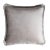 Major Collection Cushion in Grey Velvet with Fringes from Lo Decor For Sale