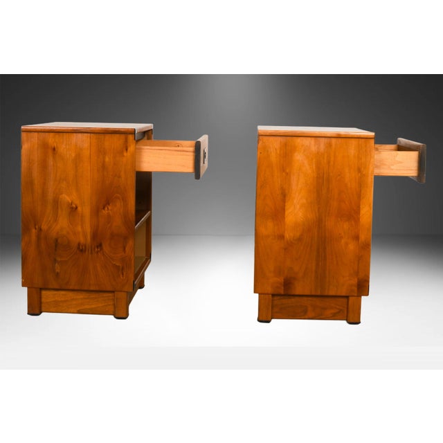 MidCentury Pair of Nightstands/Side Tables Drexel Modulus Collection For Sale - Image 12 of 17