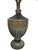 Hollywood Regency Large Hand-Painted Neoclassical Urn Table Lamp With Green & Terracotta Scrollwork For Sale - Image 3 of 5