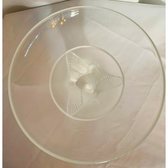"Wings" Large Centerpiece or Compote Bowl by Sasaki Crystal ~ This translucent/frosted crystal pedestal bowl is one of the...