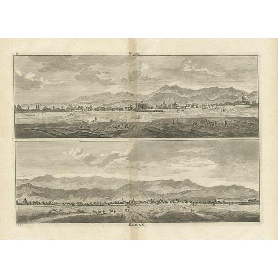 Cornelis de Bruijn, Views of Qom and Kashan, Paper For Sale