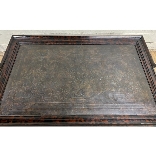 Early 21st Century Maitland Smith Chinese Chinoiserie Style Lacquered Coffee Table Coffee Table For Sale - Image 5 of 18