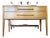 1940s Two Drawer Solid Maple Console Table For Sale
