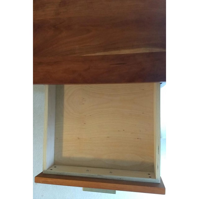 Early 21st Century Room & Board Linear Solid Cherry Wood Nightstand Drawer Table For Sale - Image 5 of 11