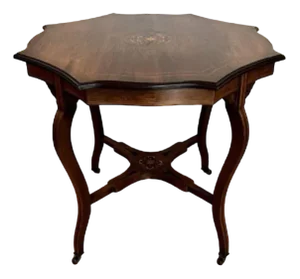 Victorian Rosewood Inlaid Centre Table, 1880s