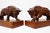 Brown Art Deco Oak Bull Bookends, France, 1930s, Set of 2 For Sale - Image 8 of 12