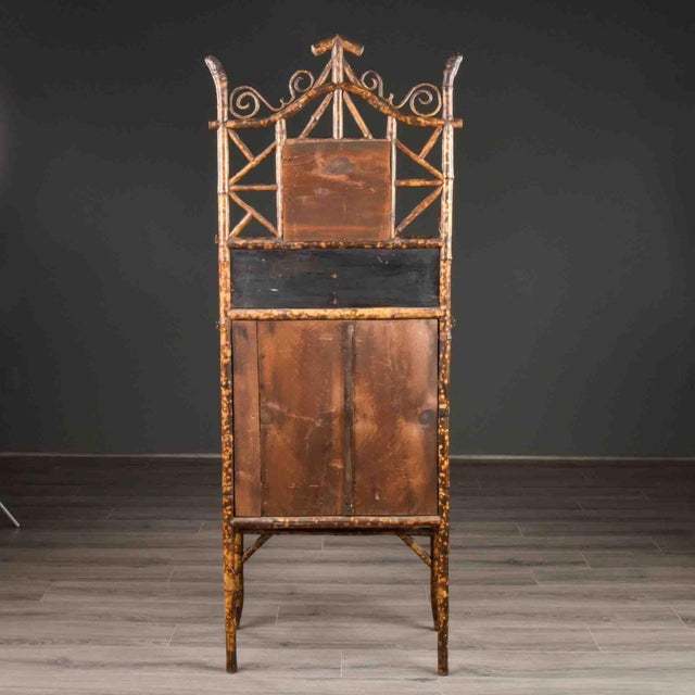 Late 19th Century English Aesthetic Movement Glazed Bamboo Cabinet For Sale - Image 11 of 12