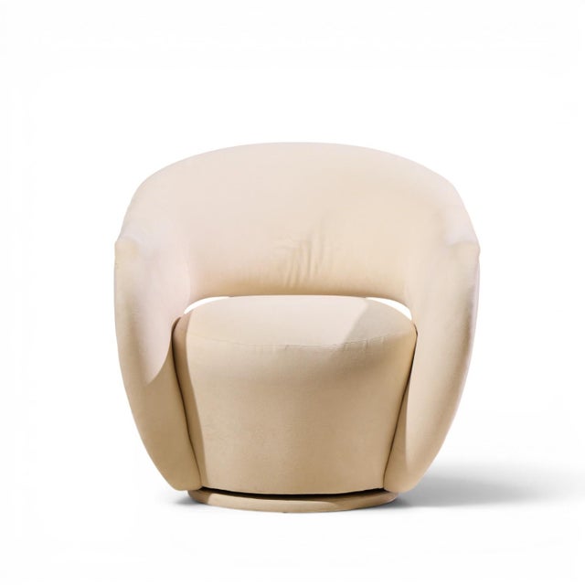 Mid 20th Century Vladimir Kagan for Directional Model 100a Mid Century Swivel Lounge Chairs - Pair For Sale - Image 5 of 13