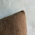 Dark Brown Wool Lumbar Pillow 12" X 20" With Down Insert For Sale - Image 4 of 5