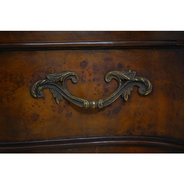 Theodore Alexander Burl Walnut French Commode For Sale - Image 12 of 17
