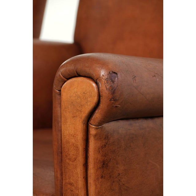 Vintage Sheepskin Leather Armchairs, Set of 2 For Sale - Image 13 of 15