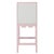 Worlds Away Matthew Izzo Home Lanister Pink Matte Lacquer Counter Stool With Performance Linen Upholstery For Sale - Image 4 of 4