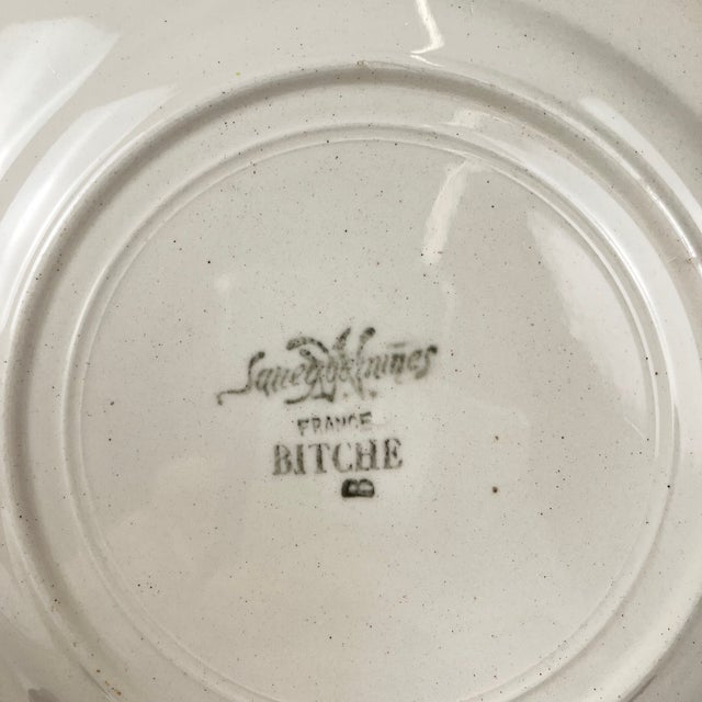 Early 20th Century Bitche Dessert Plates from Sarreguemines, 1890s, Set of 6 For Sale - Image 5 of 10