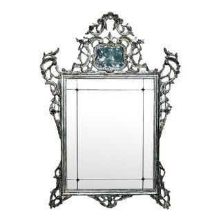 Italian 19th c. Silver Gilt Mirror For Sale