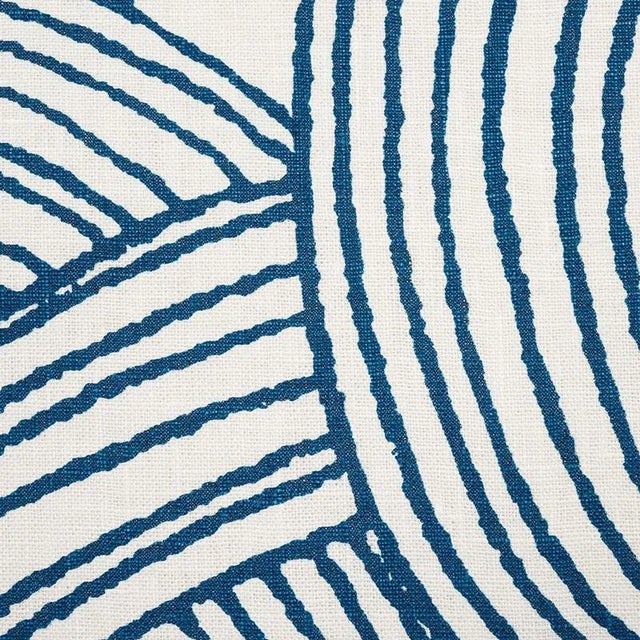 Abstract Sample- Schumacher Freeform Fabric in Blue For Sale - Image 3 of 3