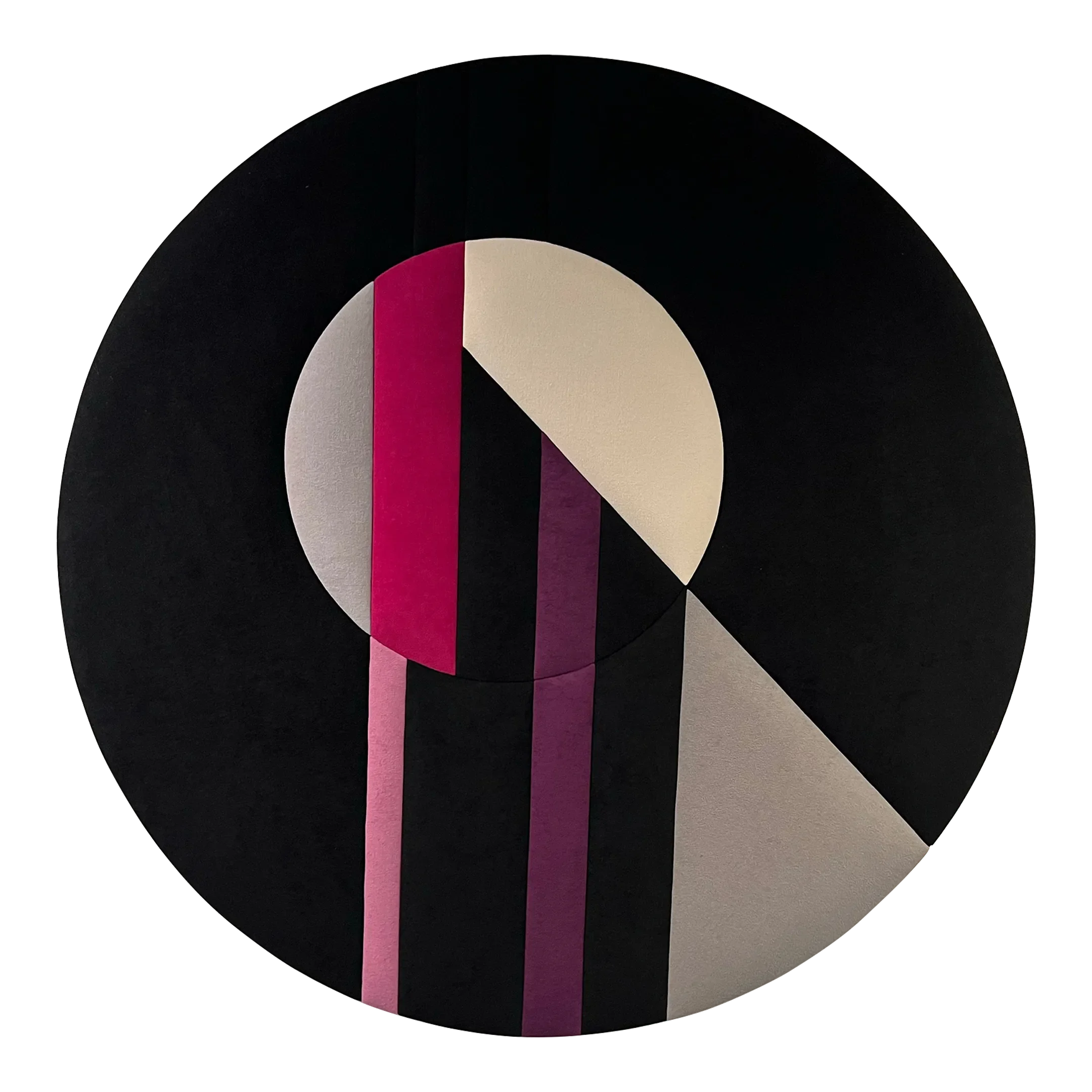 1970 Ron Brejtfus Ultrasuede Abstract Art | Chairish