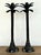 Vintage Monumental Palm Tree Candlesticks - A Pair For Sale - Image 4 of 12