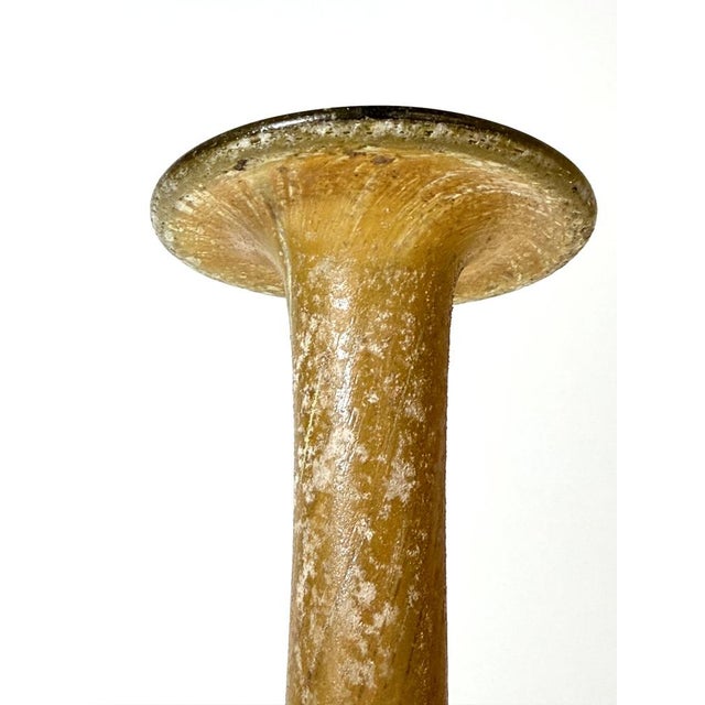 Glass Black and Yellow Scavo Glass Bottle Vase by Gino Cenedese, 1970s For Sale - Image 7 of 16