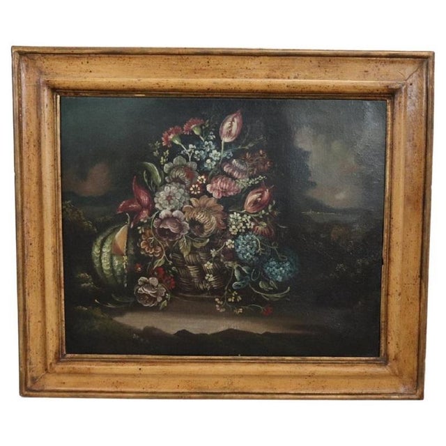 Still Life with Flowers, 1700s, Oil on Canvas, Framed For Sale - Image 15 of 15