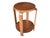 1930s French Art Deco Walnut Side Table With Sculptural Architectural Base- Fully Restored, Open Shelf For Sale - Image 4 of 15