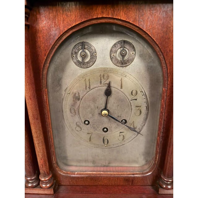 Gustav Becker German Mahogany Bracket Clock With Time, Strike & Chime, Circa 1920 For Sale - Image 15 of 16
