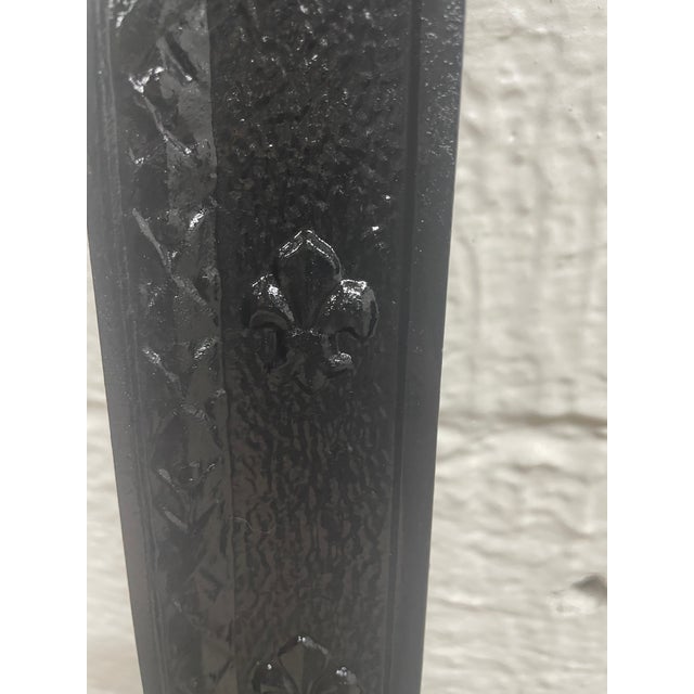 Late 19th Century 24.5" W X 30"h With 3" Flair Fleur De Lys Decorative Fireplace Surround For Sale - Image 4 of 5