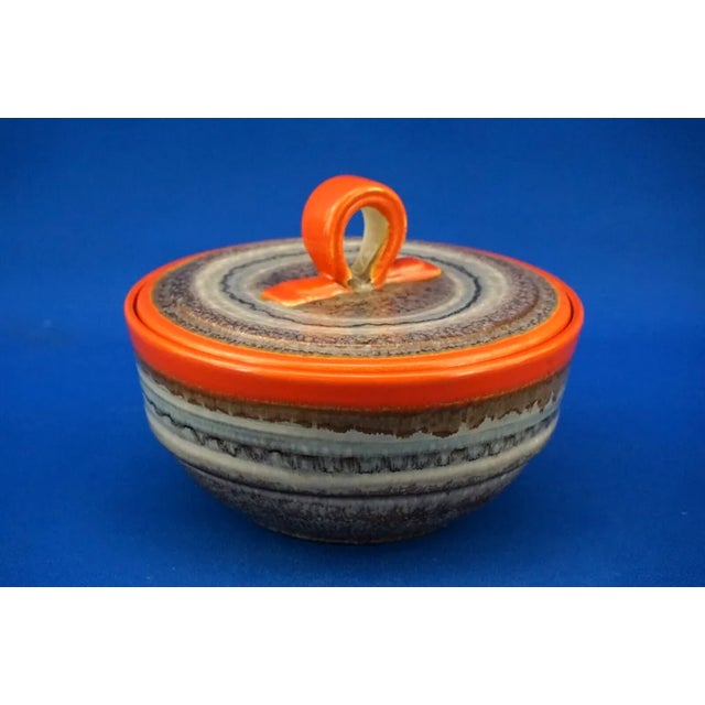 Art Deco Ceramic Uranium Luster Vase Box attributed to Martha Katzer for the Karlsruhe Factory, Germany, 1930s For Sale - Image 4 of 18