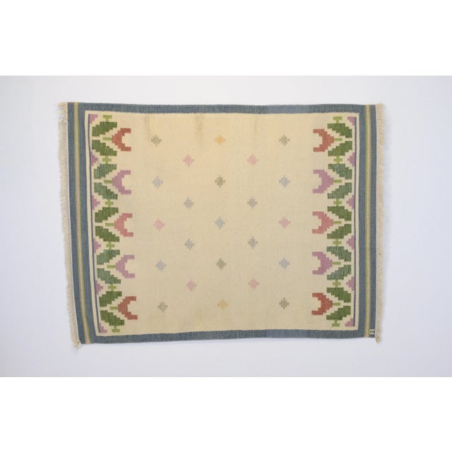 Textile Large Swedish Kilim Rug by A, 1960s For Sale - Image 7 of 7