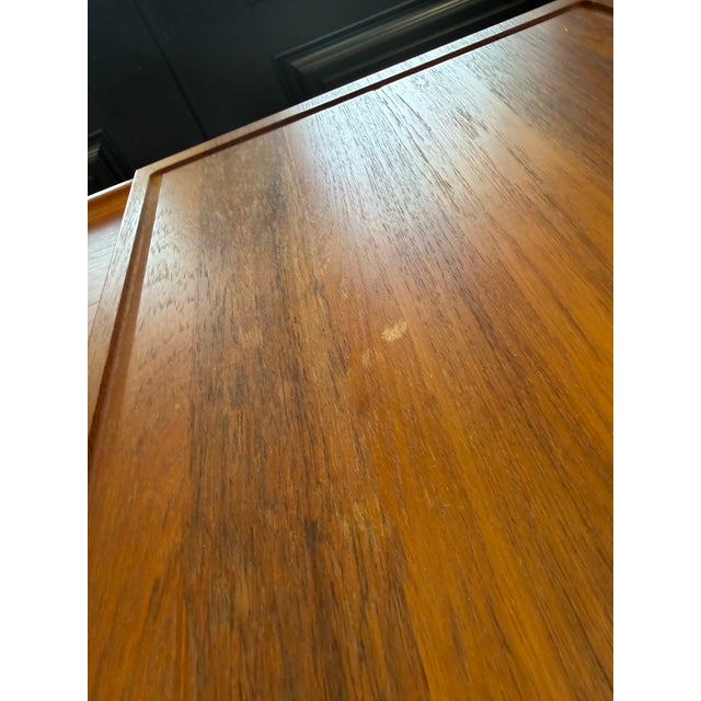 1960s Mid-Century Danish Teak Bar Cart / Serving Cart With Sliding Top & Pull-Out Tray For Sale - Image 10 of 10