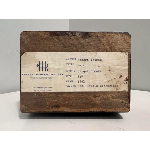 Metal 1962, Robert Thomas (1924-1987), Midcentury Bronze Sculpture, “Herm” For Sale - Image 7 of 8