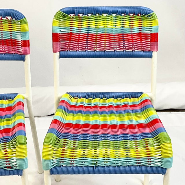 1980s 1990s Vintage Boho Chic Child Size Patio Chairs - A Pair For Sale - Image 5 of 9