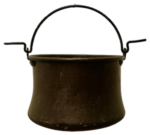 Large Antique Brass Cooking Pot, 1850