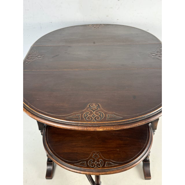 Early 19th Century Early 19th Century 2 Tier Drop Leaf Tea Table. For Sale - Image 5 of 11