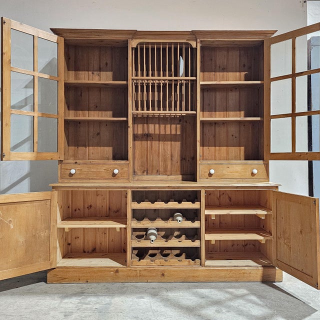 Dimensions: 74.5"W x 20.25"D x 80"D&nbsp; Upper L & R 9.25"D x 22.5"W x 41"H&nbsp; Lower L & R 17.5"D x 22.25"W x 24.25"H...