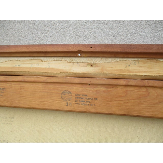 Textile Lewis Bryden" Winters Day" on Canvas Mid-Century For Sale - Image 7 of 8