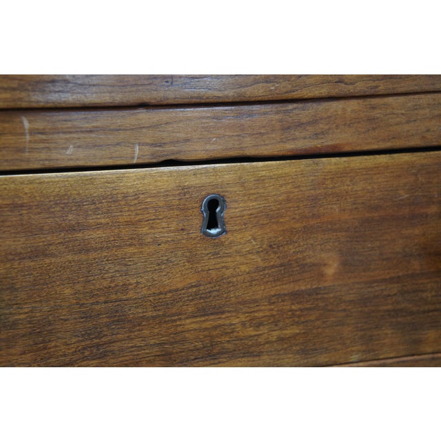 Antique Early American Cherry Three Drawer Silver Chest Side Table Stand 31" For Sale - Image 12 of 14