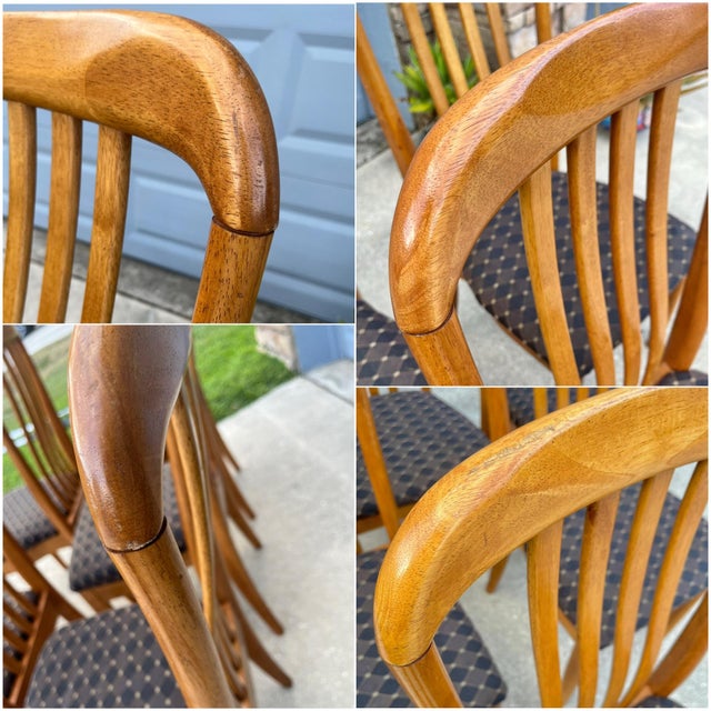 Danish Mid Century Modern Style Dining Chairs | Set of Six in Benny Linden Style For Sale - Image 11 of 12