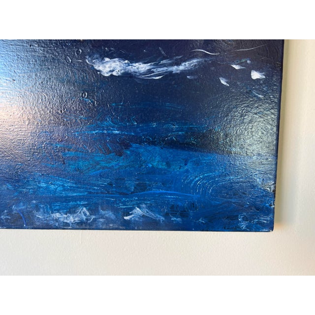 Modern Planet Earth - Space Oil on Canvas Painting For Sale - Image 9 of 13