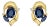 Oval Sapphire Studs with Diamond Accents 14k Yellow Gold, 2 Pieces For Sale