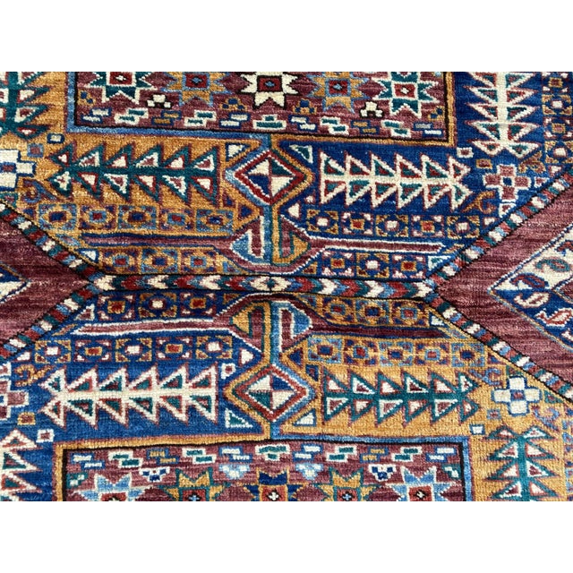 Brick Red 5x6 Traditional Handmade Wool Rug For Sale - Image 8 of 12