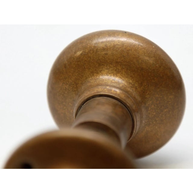 Bronze Concentric Passage Circle Door Knob Set For Sale - Image 4 of 4